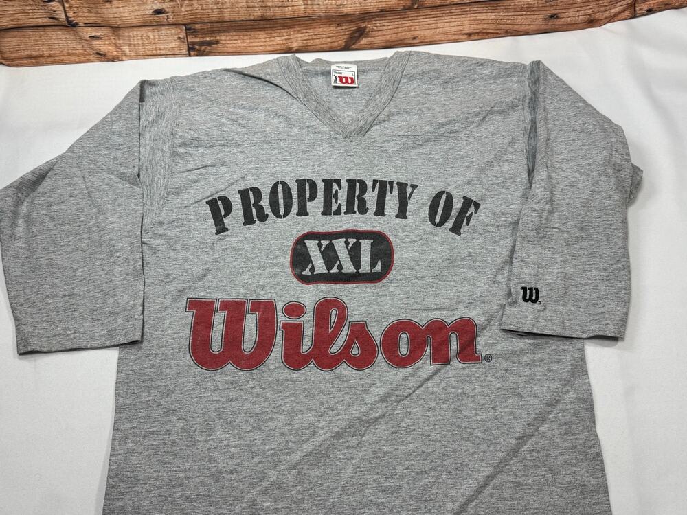 Vintage Y2K Wilson Property Of XXL Gray Athletic T-Shirt Men’s Size Large